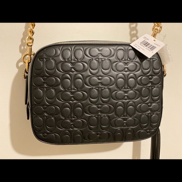 Coach black leather camera bag new with tags - Picture 3 of 15